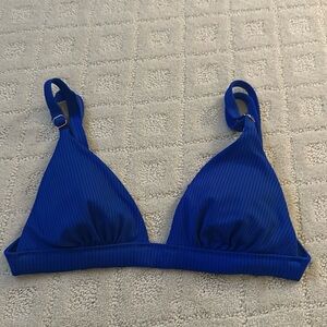 Blue Triangle Bikini Top